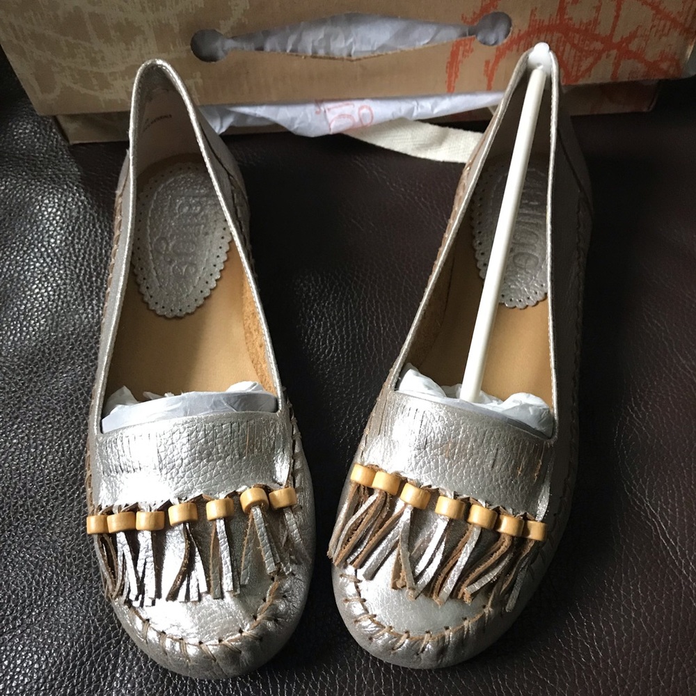 Shoes ...silver flats